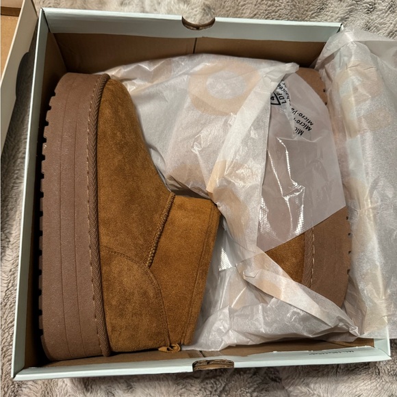 NWT Women's Tan Platform Ankle Boots by SO from Kohl’s - Picture 3 of 3